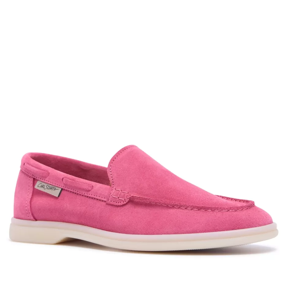 Suede Loafers | Loafers | Carl Scarpa Omilie Fuchsia Suede Slip-On Loafers
