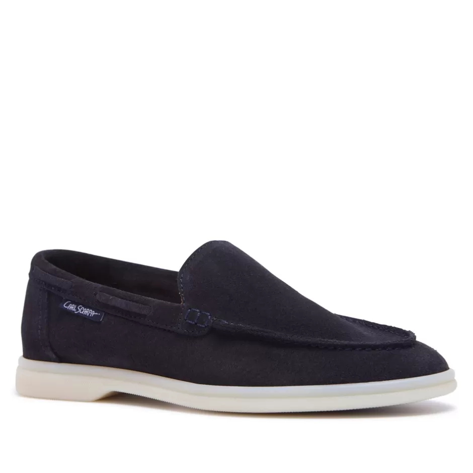 Suede Loafers | Loafers | Carl Scarpa Omilie Navy Suede Slip-On Loafers