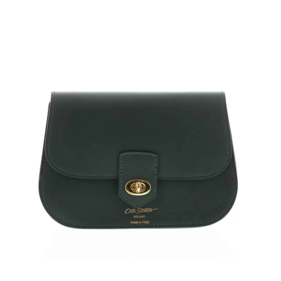 Bags | Carl Scarpa Orsina Green Italian Leather Shoulder Bag