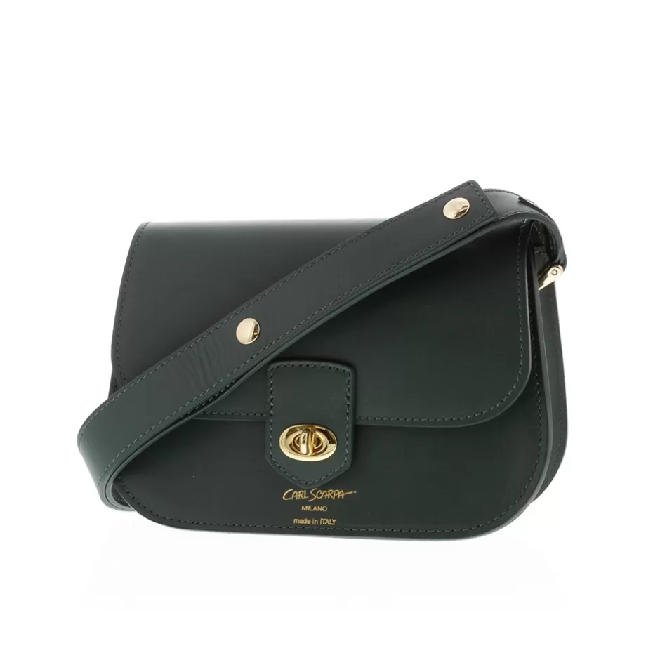 Bags | Carl Scarpa Orsina Green Italian Leather Shoulder Bag