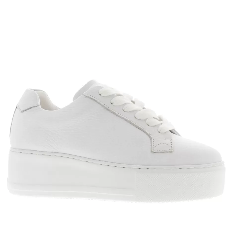 Leather Trainers | Trainers | Carl Scarpa Padova White Leather Platform Trainers