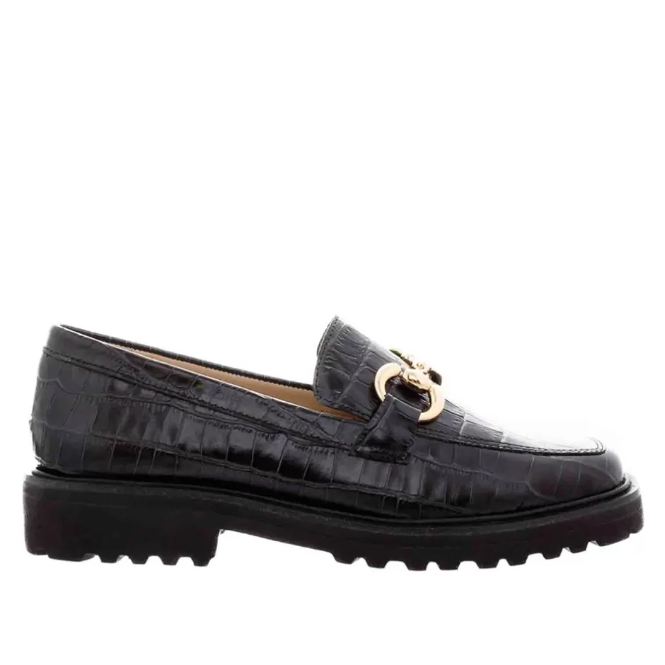 Leather Loafers | Loafers | Carl Scarpa Petal Croc Leather Snaffle Loafers
