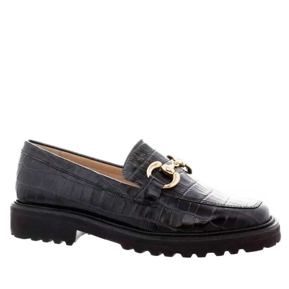 Leather Loafers | Loafers | Carl Scarpa Petal Croc Leather Snaffle Loafers
