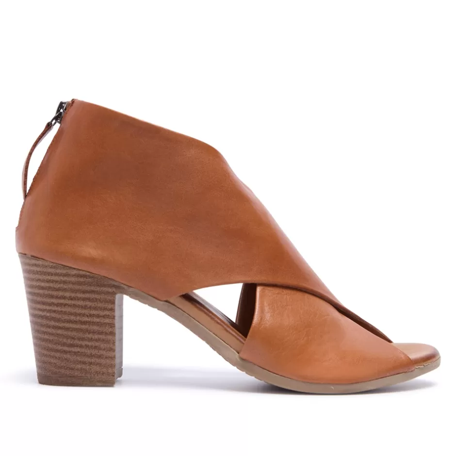 Sandals | Carl Scarpa Piacere Tan Leather Crossover Sandals