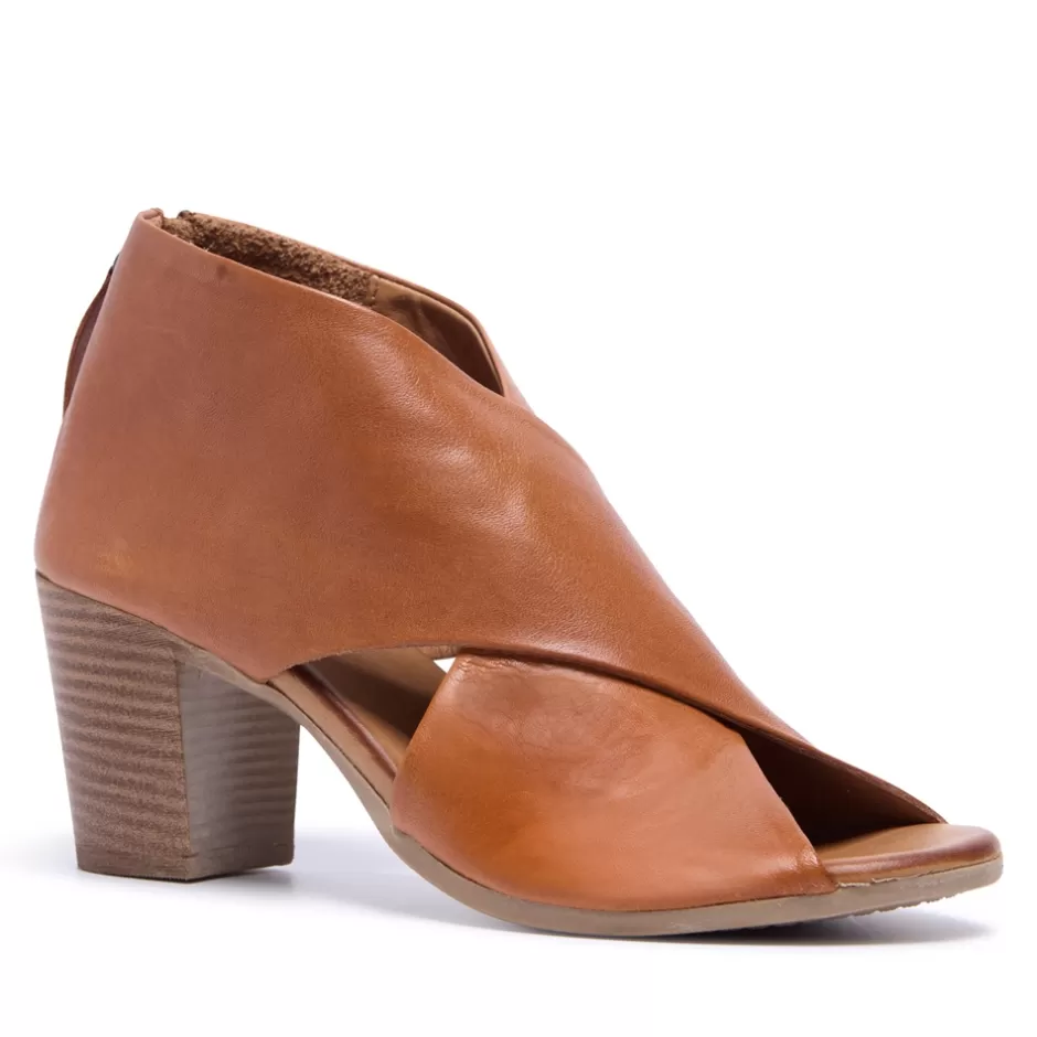 Sandals | Carl Scarpa Piacere Tan Leather Crossover Sandals
