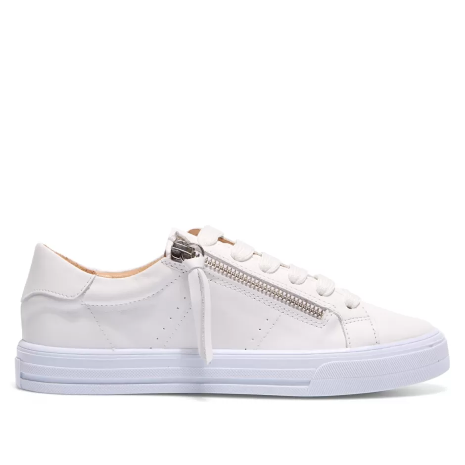 Leather Trainers | Trainers | Carl Scarpa Ravi White Leather Flat Trainers