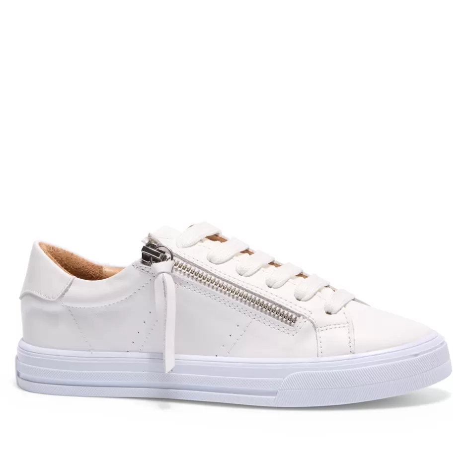 Leather Trainers | Trainers | Carl Scarpa Ravi White Leather Flat Trainers