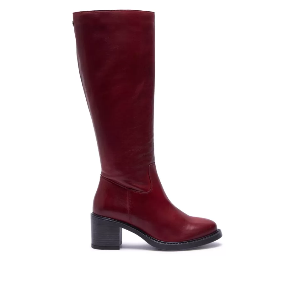 Knee High Boots | Carl Scarpa Recetto Red Leather Boots