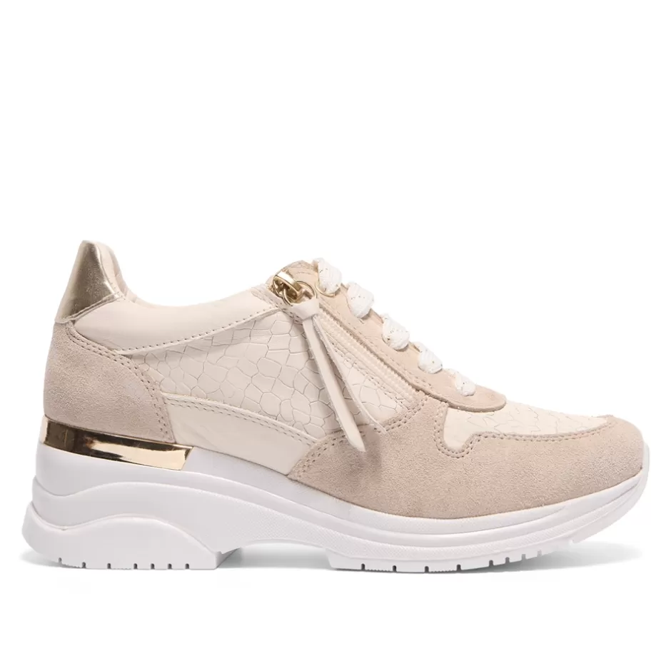 Leather Trainers | Trainers | Carl Scarpa Robyn Cream Leather Chunky Trainers