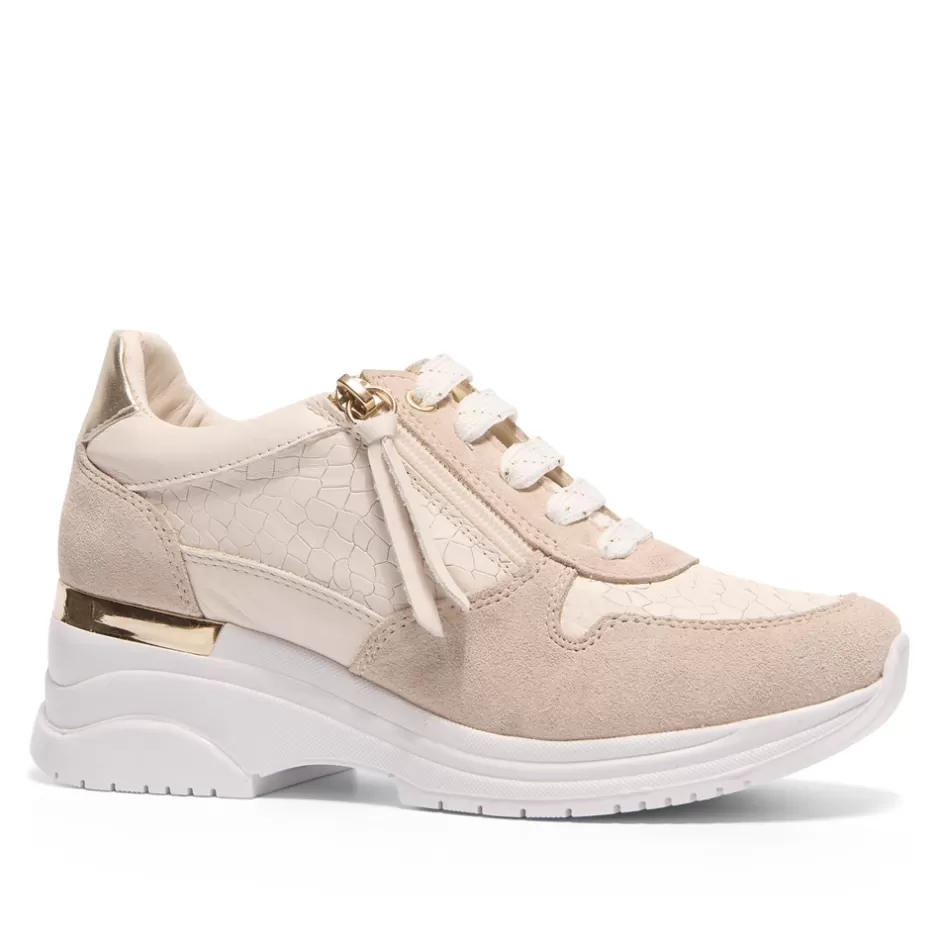 Leather Trainers | Trainers | Carl Scarpa Robyn Cream Leather Chunky Trainers