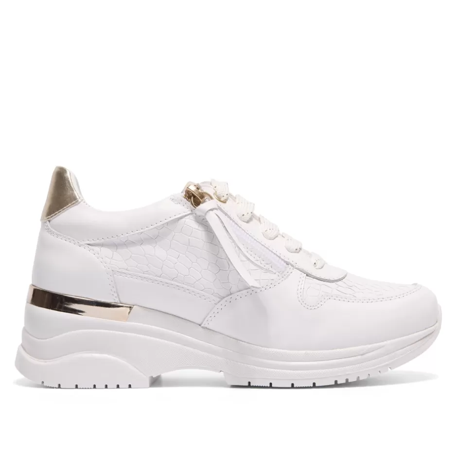 Leather Trainers | Trainers | Carl Scarpa Robyn White Leather Chunky Trainers