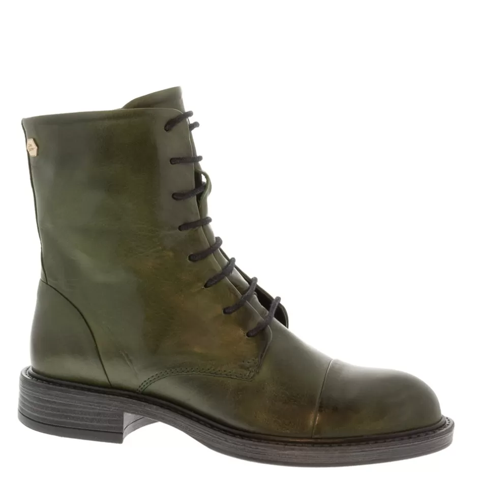 Ankle Boots | Carl Scarpa Rosemarie Green Leather Lace Up Ankle Boots