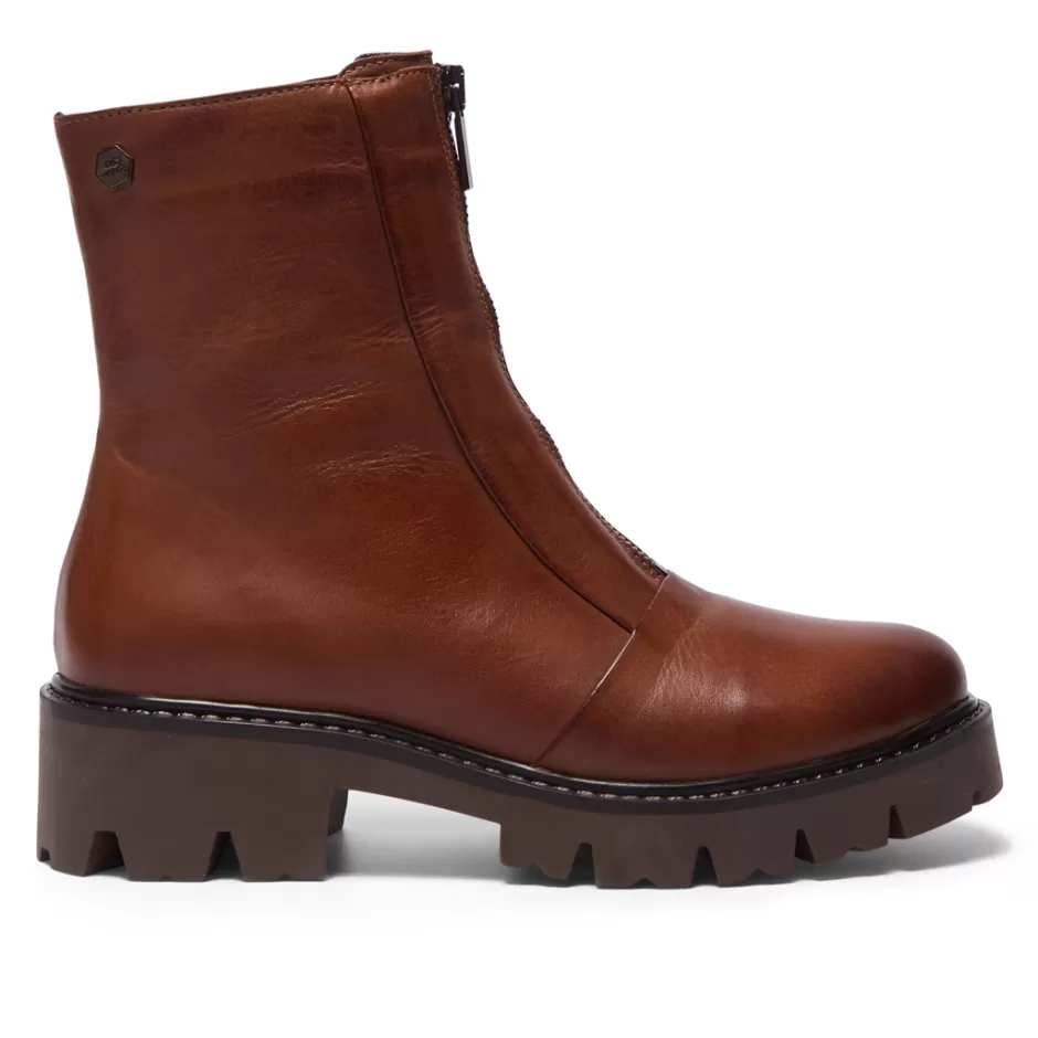 Ankle Boots | Carl Scarpa Sanica Tan Leather Zip-Up Ankle Boots