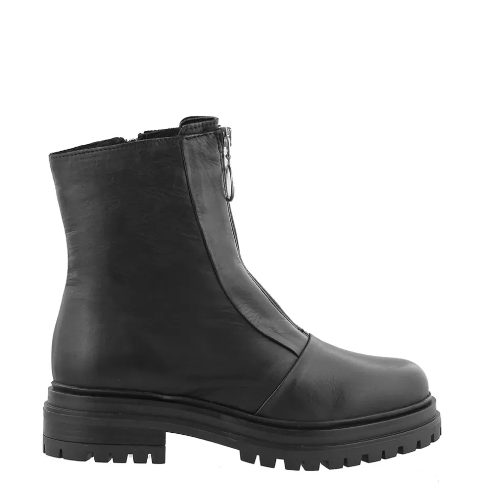 Ankle Boots | Carl Scarpa Savita Black Leather Zip-Up Ankle Boots