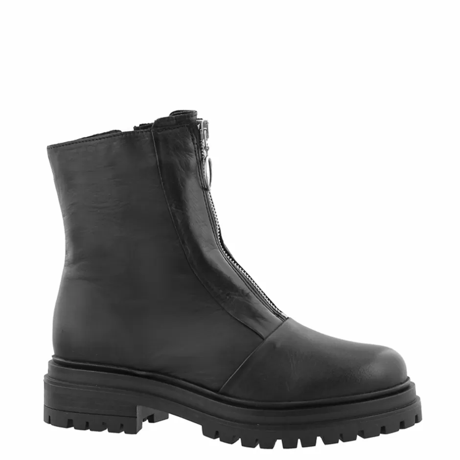 Ankle Boots | Carl Scarpa Savita Black Leather Zip-Up Ankle Boots
