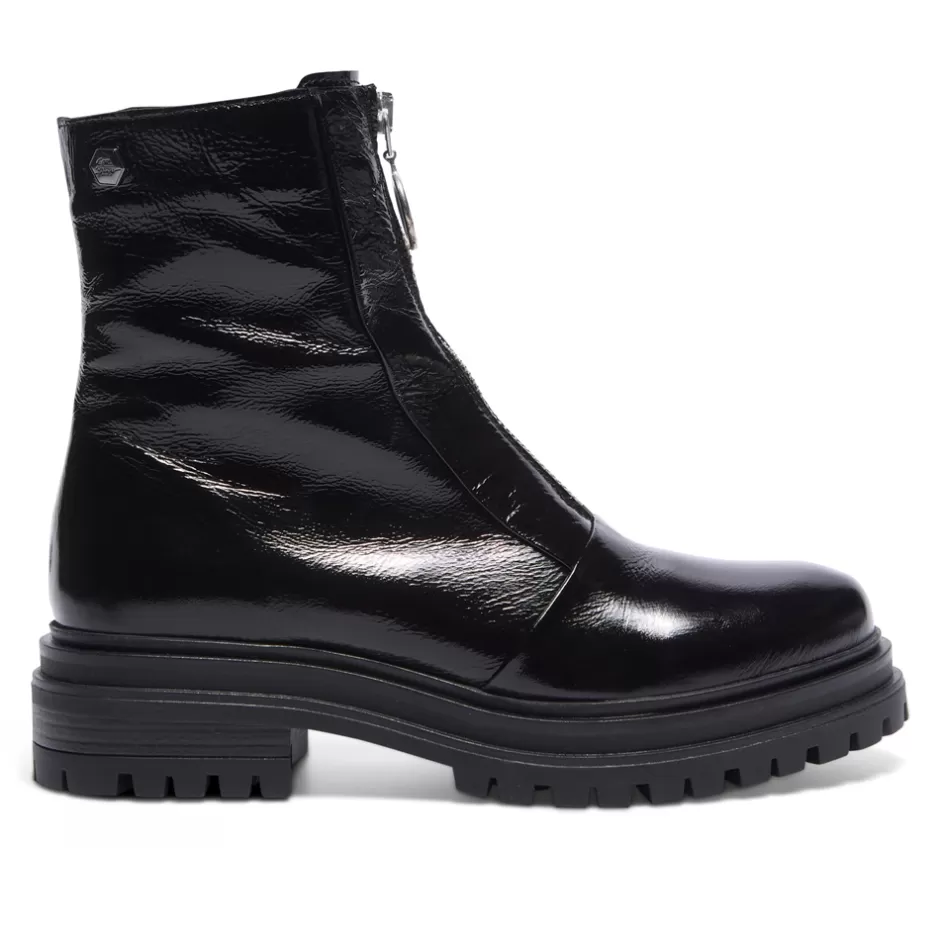 Ankle Boots | Carl Scarpa Savita Black Patent Leather Zip-Up Ankle Boots