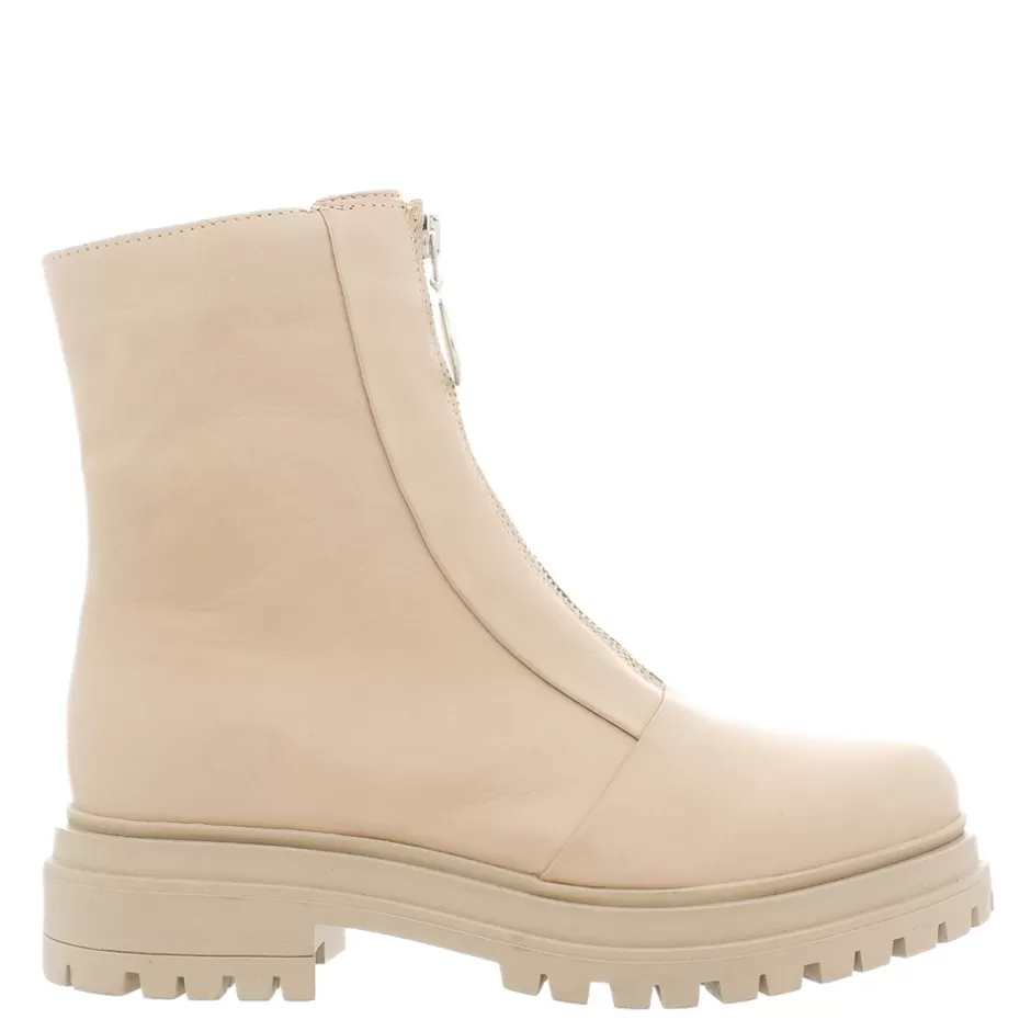 Ankle Boots | Carl Scarpa Savita Off White Leather Zip-Up Ankle Boots