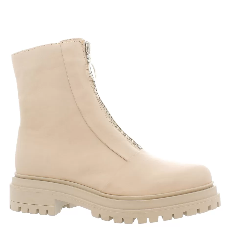 Ankle Boots | Carl Scarpa Savita Off White Leather Zip-Up Ankle Boots