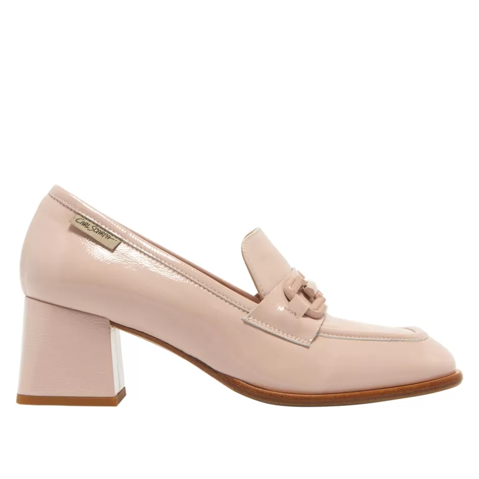 Leather Loafers | Loafers | Carl Scarpa Senso Blush Leather Block Heel Loafers