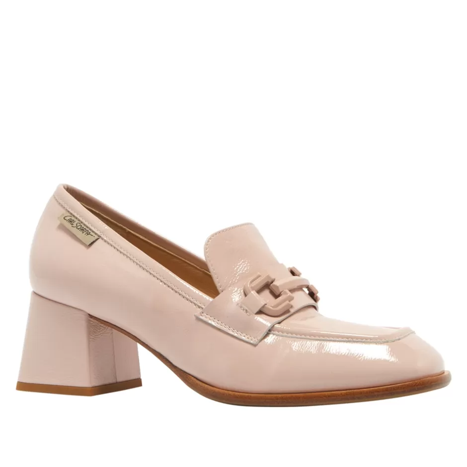 Leather Loafers | Loafers | Carl Scarpa Senso Blush Leather Block Heel Loafers