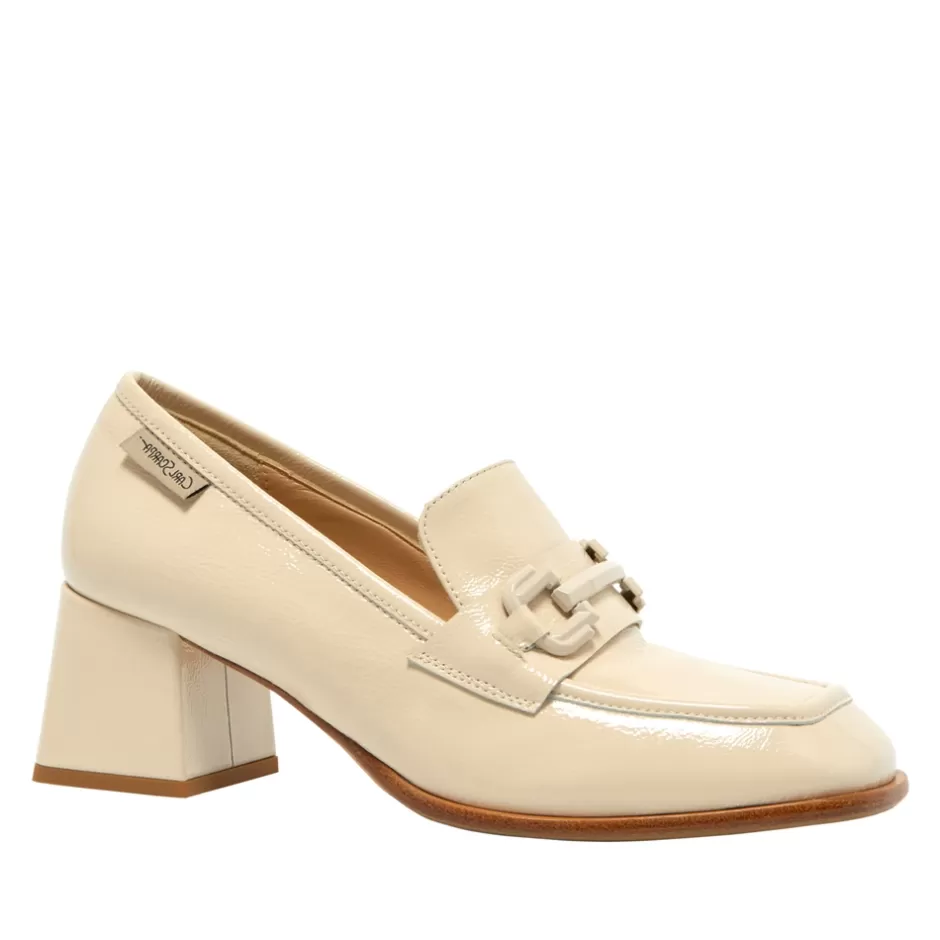 Leather Loafers | Loafers | Carl Scarpa Senso Off White Leather Block Heel Loafers