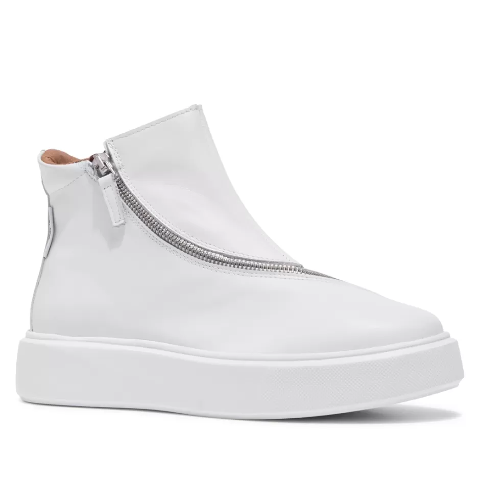 Leather Trainers | Trainers | Carl Scarpa Serpa White Leather Trainers
