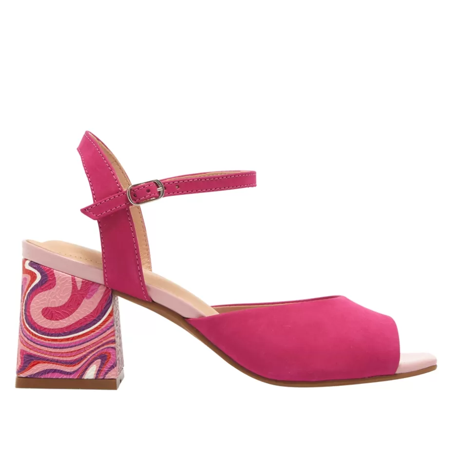 Court Shoes | Carl Scarpa Setallo Fuchsia Block Heel Courts