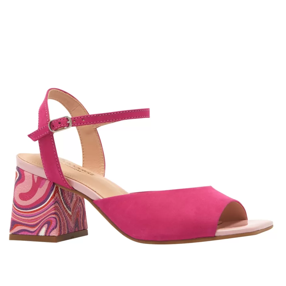 Court Shoes | Carl Scarpa Setallo Fuchsia Block Heel Courts