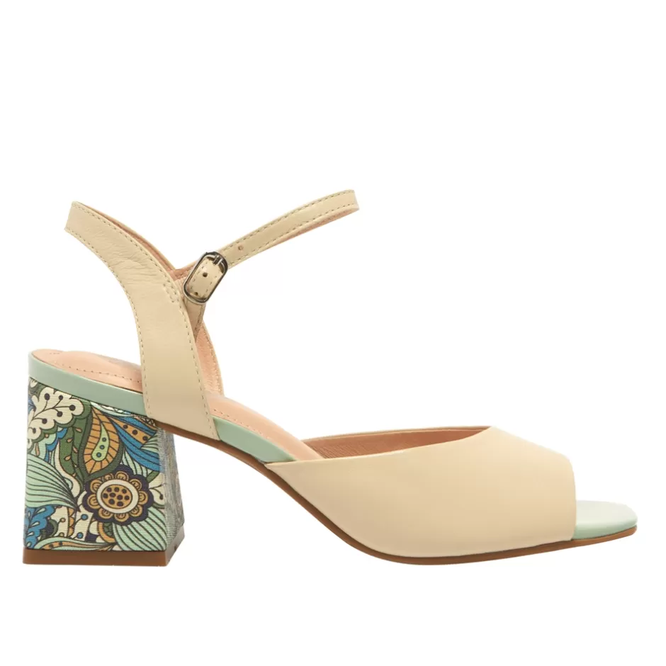 Court Shoes | Carl Scarpa Setallo Off White Block Heel Courts