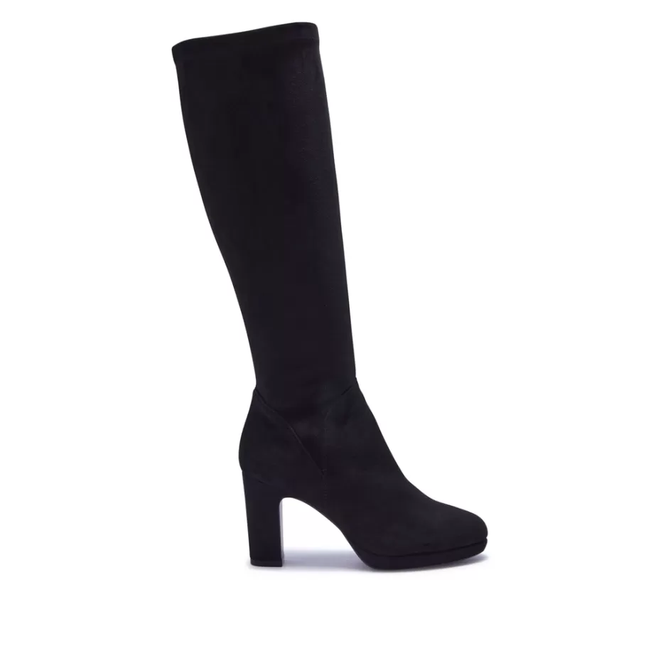 Knee High Boots | Carl Scarpa Soleste Black Stretch Long Leg Boot