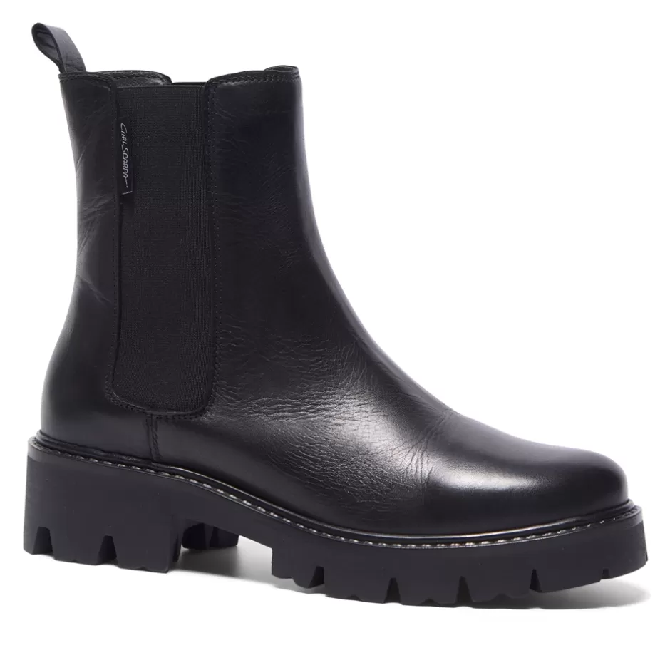 Ankle Boots | Carl Scarpa Solette Black Leather Chelsea Boots