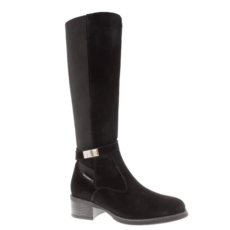 Knee High Boots | Carl Scarpa Tucci Black Suede Chunky Knee High Boots