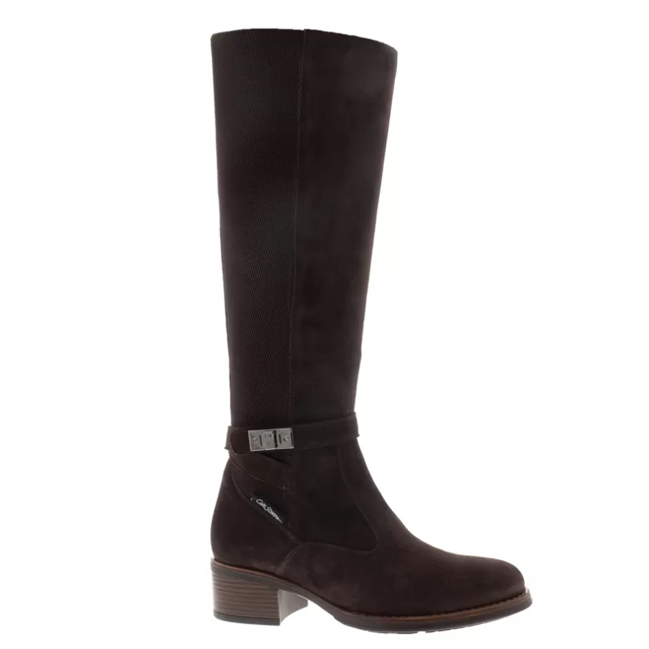 Knee High Boots | Carl Scarpa Tucci Brown Suede Chunky Knee High Boots