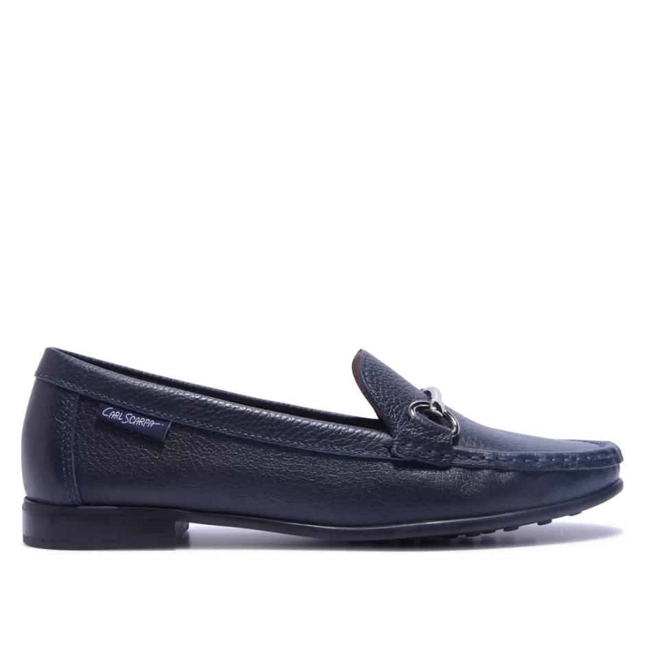 Leather Loafers | Loafers | Carl Scarpa Veroso Navy Leather Loafers